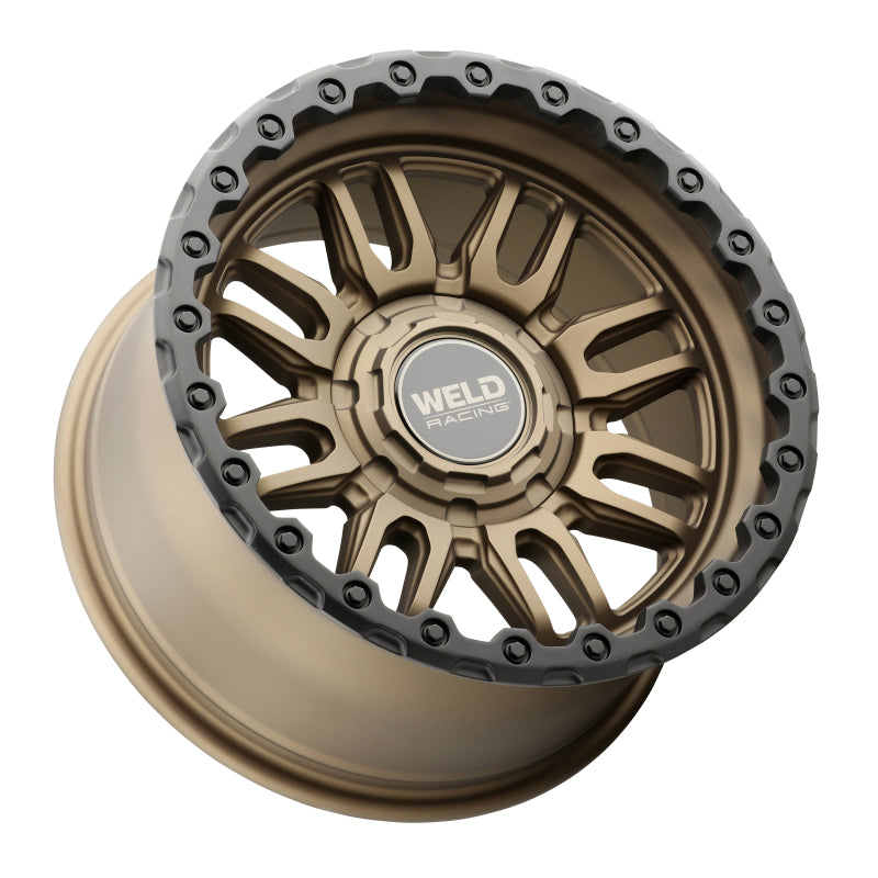 Weld Off-Road Swift 17x9in - 8x180 BP - ET-12 - 124.3mm CB - Satin Bronze Wheel & Black Ring
