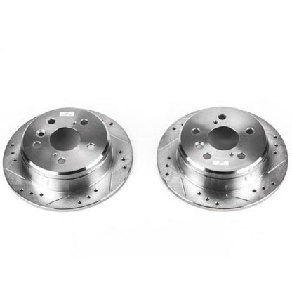 PowerStop Power Stop 97-01 Lexus ES300 Rear Evolution Drilled & Slotted Rotors - Pair