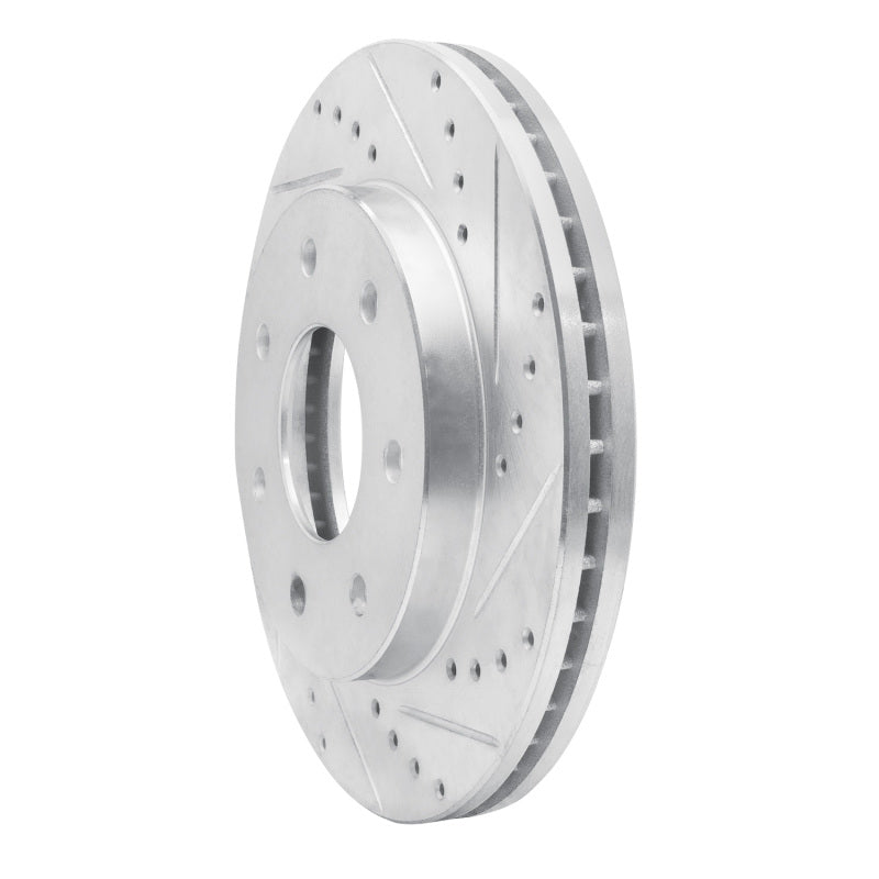 R1 Concepts R1 04-08 Ford F-150 4WD Front Right Drilled & Slotted Silver Brake Rotor