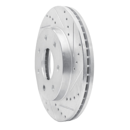 R1 Concepts R1 04-08 Ford F-150 4WD Front Right Drilled & Slotted Silver Brake Rotor