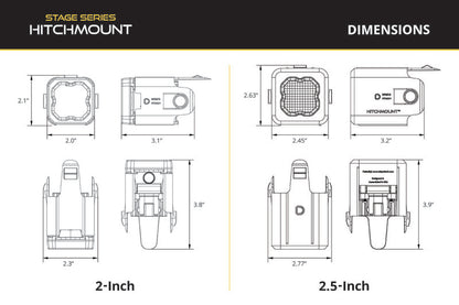 Diode Dynamics 23-24 Chevrolet Colorado Hitch Mount LED Pod Reverse Kit C1