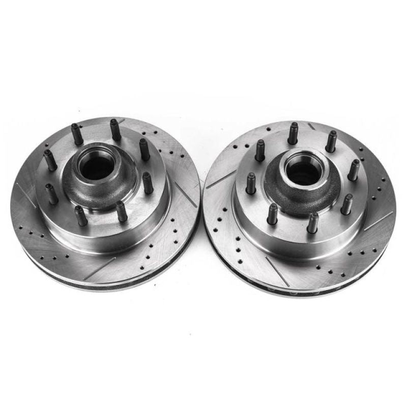 PowerStop Power Stop 99-02 Ford F-350 Super Duty Front Drilled & Slotted Rotor - Pair