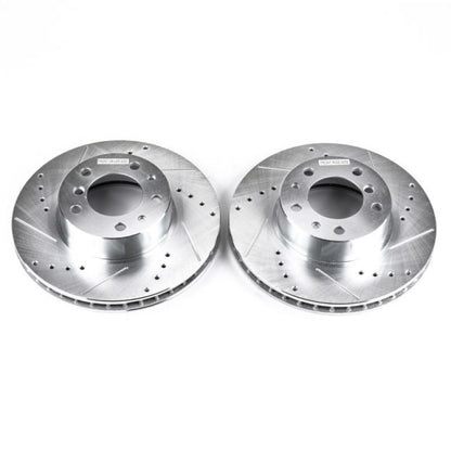PowerStop Power Stop 94-95 BMW 540i Front Evolution Drilled & Slotted Rotors - Pair