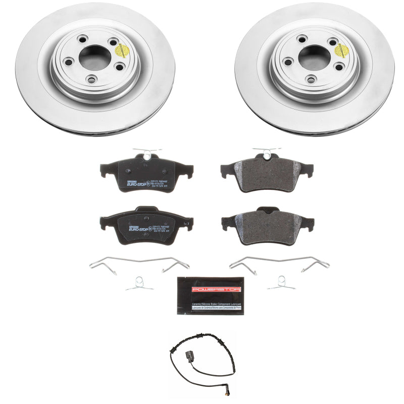 PowerStop Power Stop 10-15 Jaguar XF Rear Euro-Stop Brake Kit