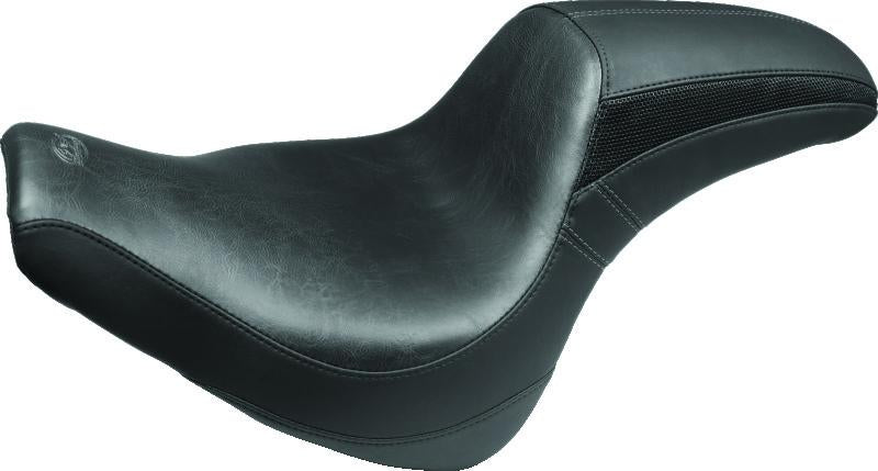 Mustang Motorcycle Mustang 06-17 Harley Softail Wide Tire (200mm) Sport Touring Passenger Seat - Black