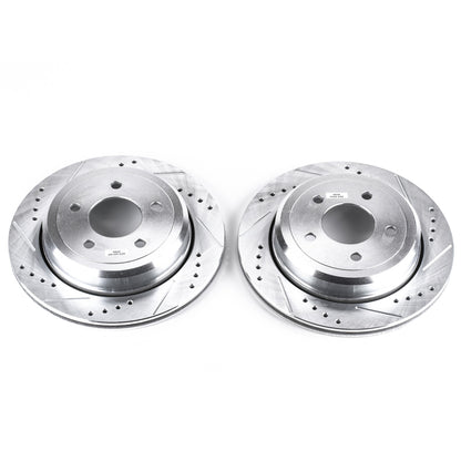PowerStop Power Stop 03-11 Ford Crown Victoria Rear Evolution Drilled & Slotted Rotors - Pair