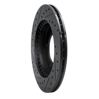 R1 Concepts R1 96-98 Suzuki Sidekick Front Right Drilled & Slotted Black Brake Rotor