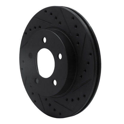R1 Concepts R1 93-97 Chrysler Intrepid Front Right Drilled & Slotted Black Brake Rotor