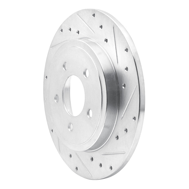 R1 Concepts R1 05-08 Ford Escape Rear Right Drilled & Slotted Silver Brake Rotor