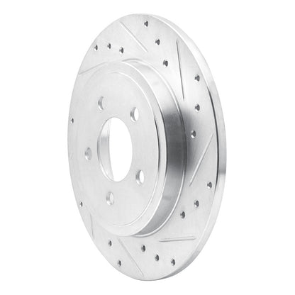 R1 Concepts R1 05-08 Ford Escape Rear Right Drilled & Slotted Silver Brake Rotor