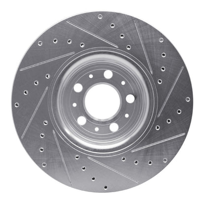 R1 Concepts R1 03-09 Volvo XC90 Front Left Drilled & Slotted Silver Brake Rotor