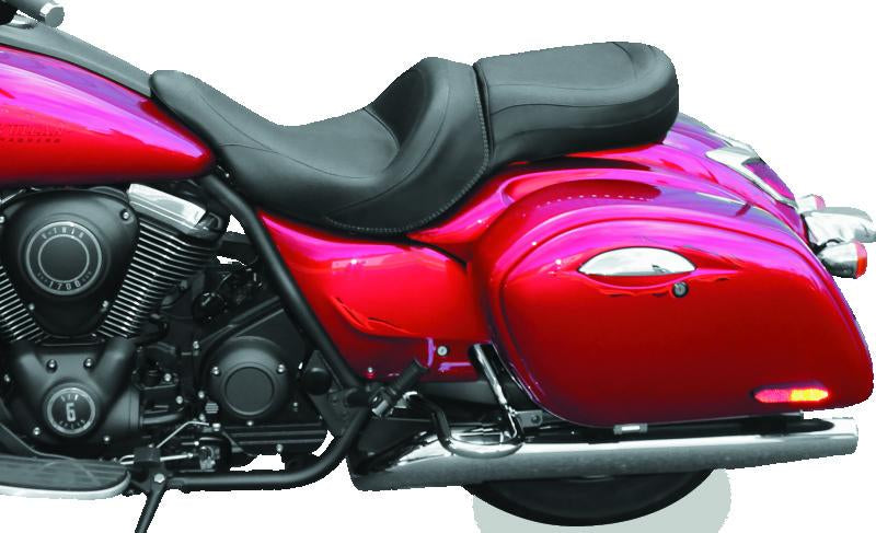 Mustang Motorcycle Mustang 11-19 Kawasaki Vulcan 1700 Vaquero Standard Touring 1PC Seat - Black