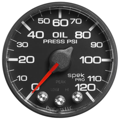 Autometer Spek-Pro 52.4mm 0-120 PSI Digital Stepper Motor Oil Pressure Gauge