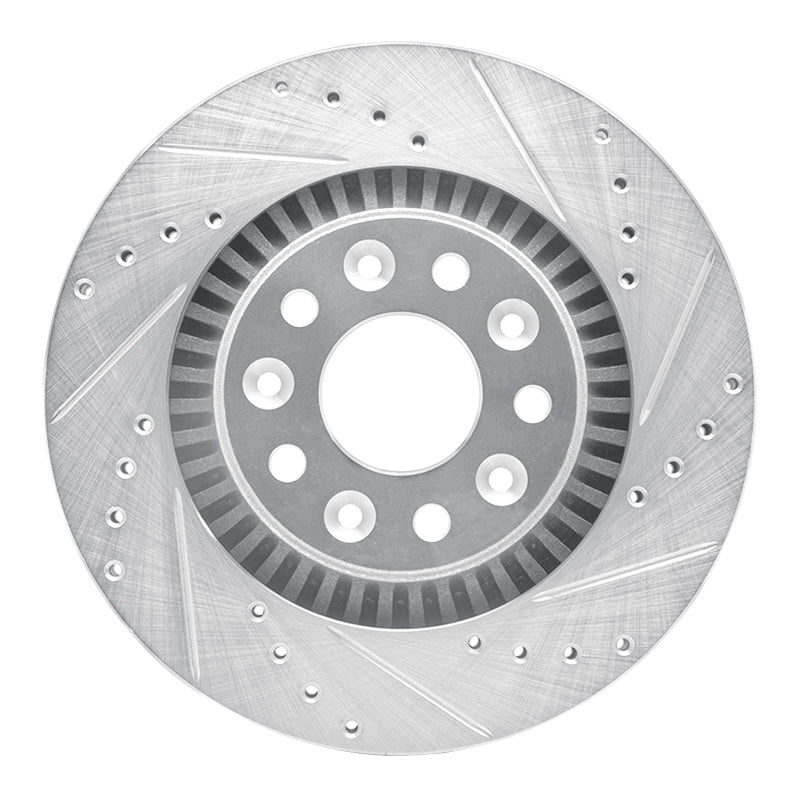 R1 Concepts R1 05-09 Ford Five Hundred Front Right Drilled & Slotted Silver Brake Rotor