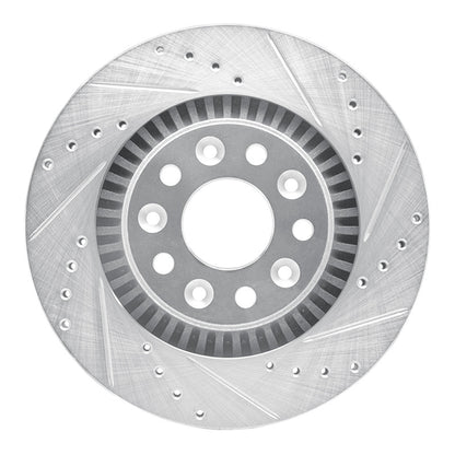 R1 Concepts R1 05-09 Ford Five Hundred Front Right Drilled & Slotted Silver Brake Rotor