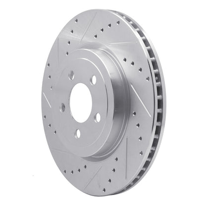 R1 Concepts R1 05-23 Chrysler 300 Front Left Drilled & Slotted Silver Brake Rotor