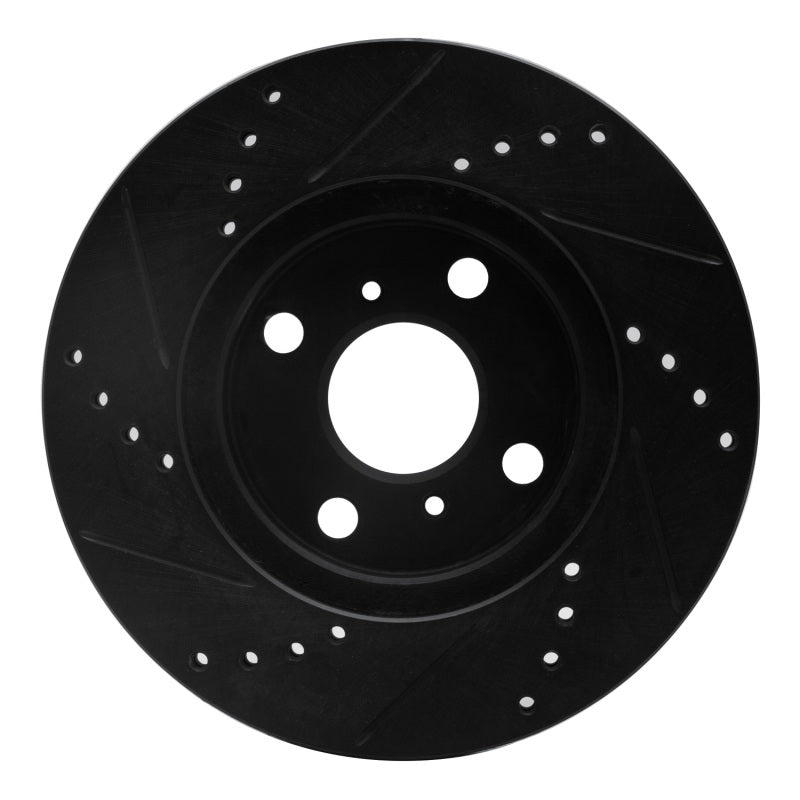 R1 Concepts R1 04-06 Scion XB Front Right Drilled & Slotted Black Brake Rotor