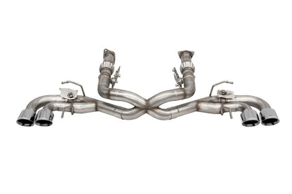 CORSA Performance Corsa 2020-2025 Corvette C8 3in Valved Cat-Back 4.5in Pol Quad Tips - Fits Factory NPP Exhaust w/AFM