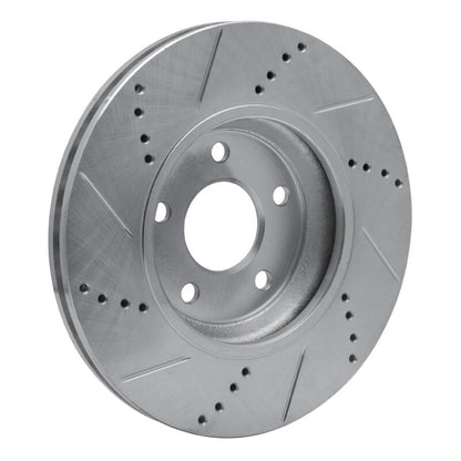 R1 Concepts R1 04-12 Chevrolet HHR Front Right Drilled & Slotted Silver Brake Rotor