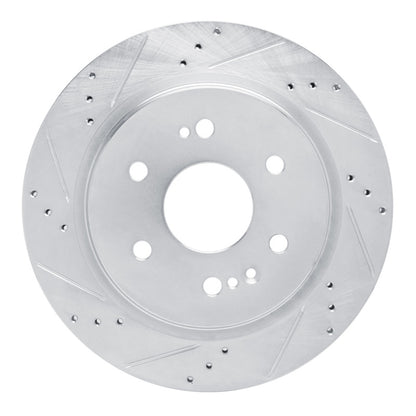 R1 Concepts R1 2019-2025 Cadillac Escalade ESV Rear Left Drilled & Slotted Silver Brake Rotor
