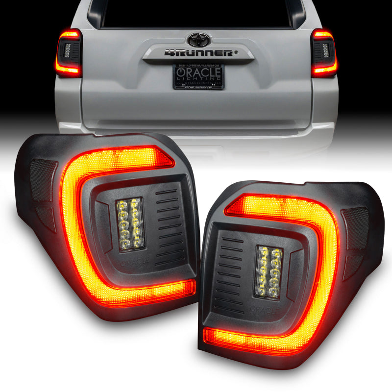 ORACLE Lighting Oracle 14-23 Toyota 4Runner Black Series Lensless Flush Style LED Tail Lights - Tinted