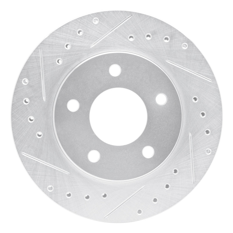 R1 Concepts R1 88-96 Buick Regal Front Left Drilled & Slotted Silver Brake Rotor
