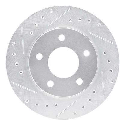 R1 Concepts R1 88-96 Buick Regal Front Left Drilled & Slotted Silver Brake Rotor