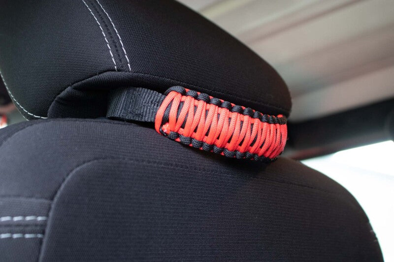 Fishbone Offroad Head Rest Paracord Grab Handles Red