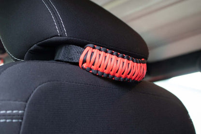 Fishbone Offroad Head Rest Paracord Grab Handles Red
