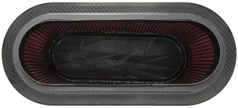 K&N Engineering K&N Custom Racing Unique Oval Tapered Filter 17.313in OL B/7.75in OW B/14.625inOL T/6.125inOW T/9in