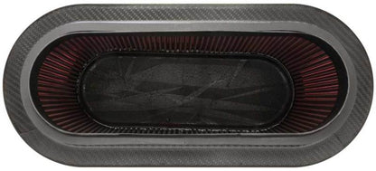 K&N Engineering K&N Custom Racing Unique Oval Tapered Filter 17.313in OL B/7.75in OW B/14.625inOL T/6.125inOW T/9in