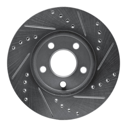 R1 Concepts R1 00-05 Chrysler Neon Front Left Drilled & Slotted Silver Brake Rotor