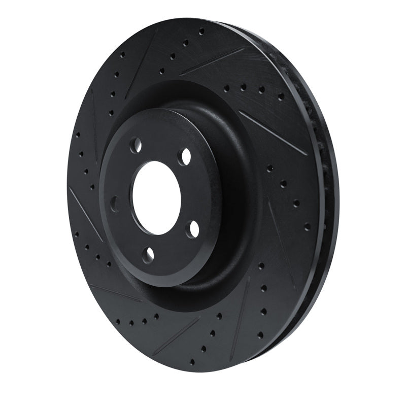 R1 Concepts R1 20-25 Ford Explorer Front Left Drilled & Slotted Black Brake Rotor