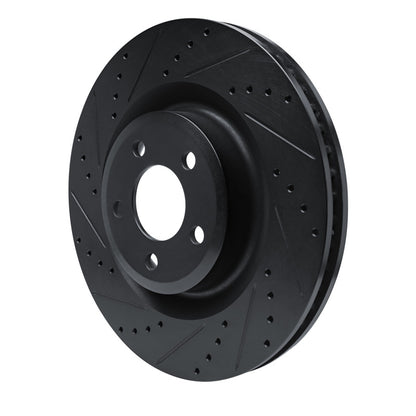 R1 Concepts R1 20-25 Ford Explorer Front Left Drilled & Slotted Black Brake Rotor