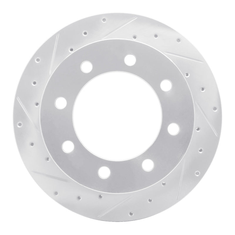 R1 Concepts R1 99-07 Ford E-150 Rear Left Drilled & Slotted Silver Brake Rotor