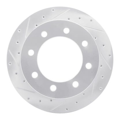 R1 Concepts R1 99-07 Ford E-150 Rear Left Drilled & Slotted Silver Brake Rotor
