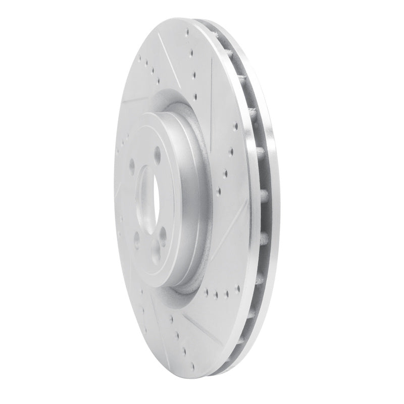 R1 Concepts R1 13-13 Mini Cooper (Excl Clubman) Front Right Drilled & Slotted Silver Brake Rotor