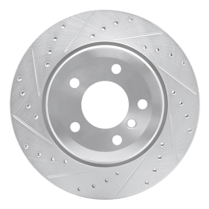 R1 Concepts R1 04-10 BMW 525i (Mexico) Rear Left Drilled & Slotted Silver Brake Rotor