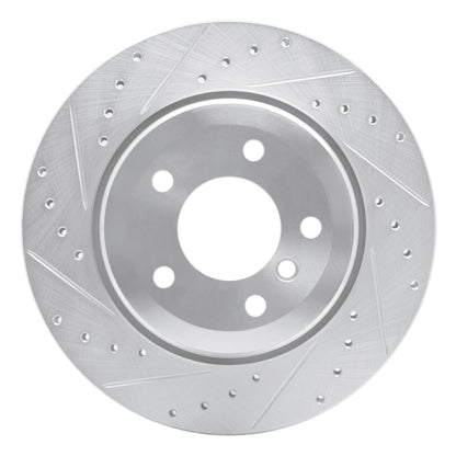 R1 Concepts R1 04-10 BMW 525i (Mexico) Rear Left Drilled & Slotted Silver Brake Rotor