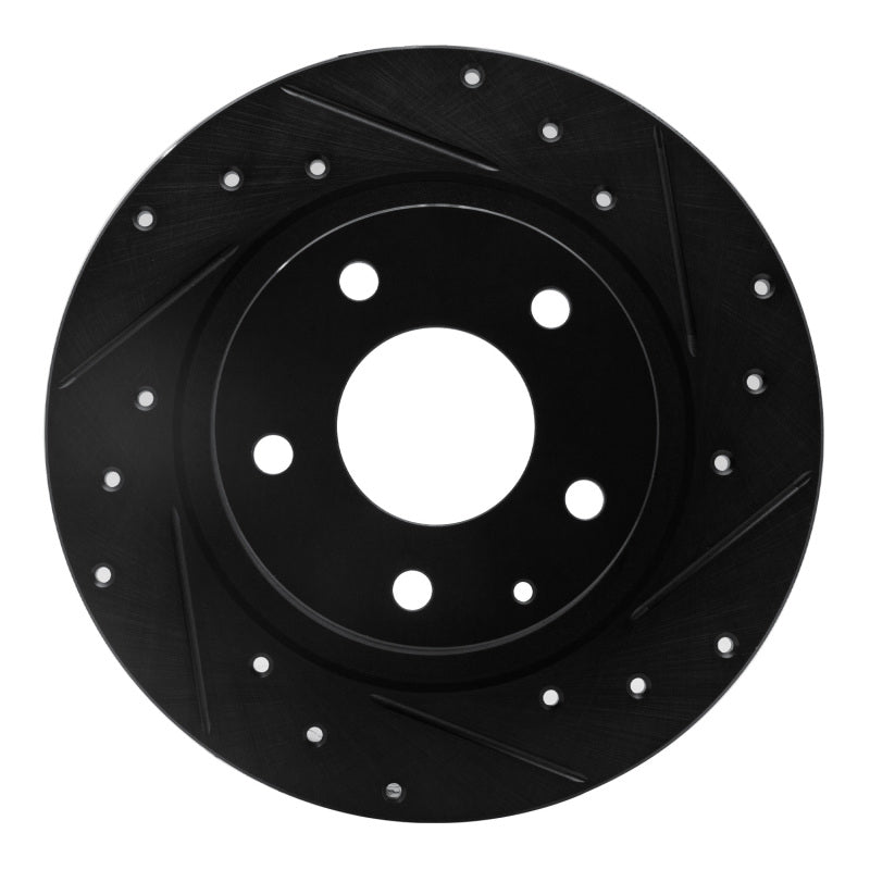 R1 Concepts R1 14-21 Mazda 6 Rear Right Drilled & Slotted Black Brake Rotor