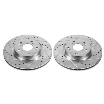 PowerStop Power Stop 12-16 Honda CR-V Front Evolution Drilled & Slotted Rotors - Pair