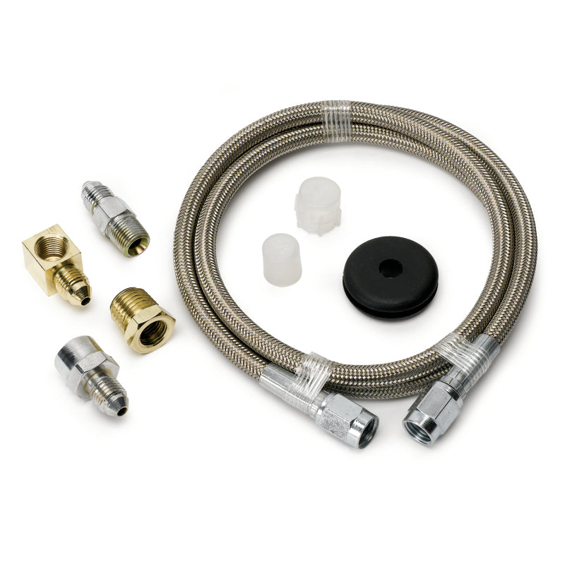 AutoMeter Line Braided Stainless Steel No.3 Dia. 3ft. Length -3AN And 1/8in. NPT Female Fittings