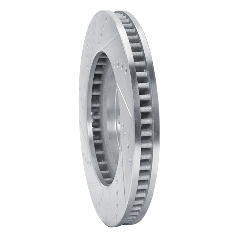 R1 Concepts R1 03-07 Cadillac CTS Front Right Drilled & Slotted Silver Brake Rotor