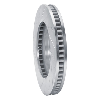 R1 Concepts R1 03-07 Cadillac CTS Front Right Drilled & Slotted Silver Brake Rotor