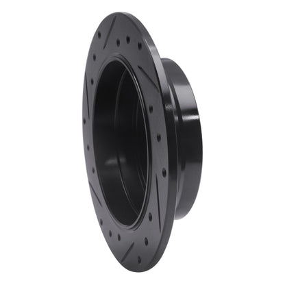 R1 Concepts R1 83-95 Mercedes-Benz 300D Rear Right Drilled & Slotted Black Brake Rotor