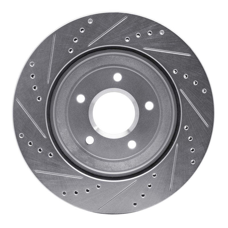 R1 Concepts R1 97-9 Chevrolet Corvette Left Front Drilled Black Brake Rotor