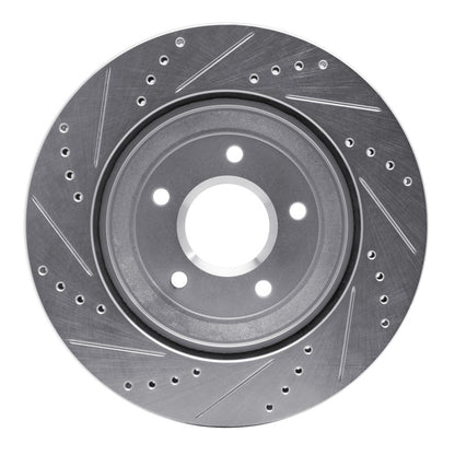 R1 Concepts R1 97-9 Chevrolet Corvette Left Front Drilled Black Brake Rotor