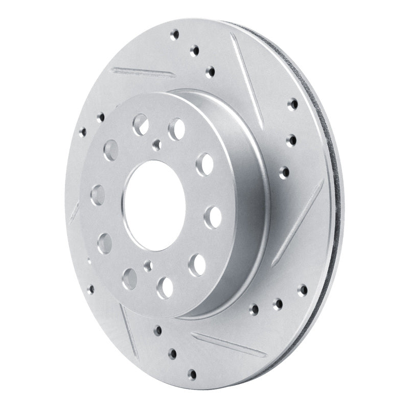 R1 Concepts R1 91-95 Toyota MR2 Rear Right Drilled & Slotted Silver Brake Rotor
