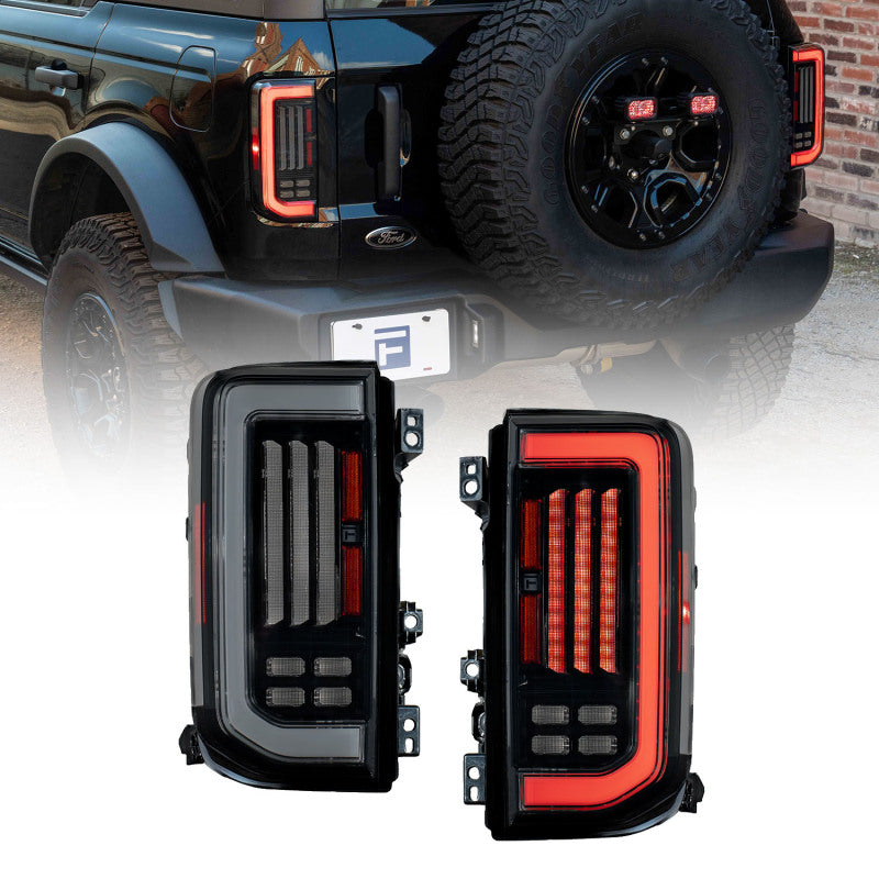 Form Lighting 2021-2025 Ford Bronco LED Tail Lights Red (Pair)