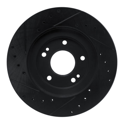 R1 Concepts R1 91-93 Dodge STEALTH Front Right Drilled & Slotted Black Brake Rotor